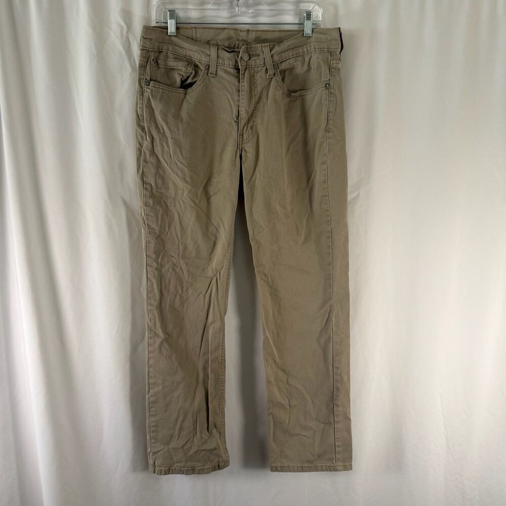 Levis 514 Jeans Men's 32x30 Brown Denim 5 Pocket Cotton Blend Flat Front